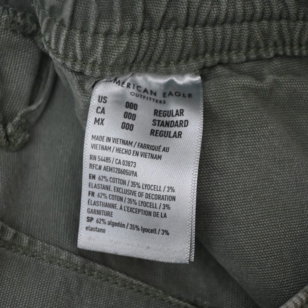 American Eagle Outfitters 000 Green Stretch Tapered Cargo Womens Pants - Picture 7 of 16